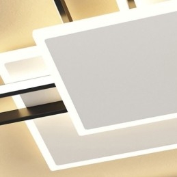 Modern Golden Flush Mount Geometrisk Ljusarmatur Taklampa 2 Layer