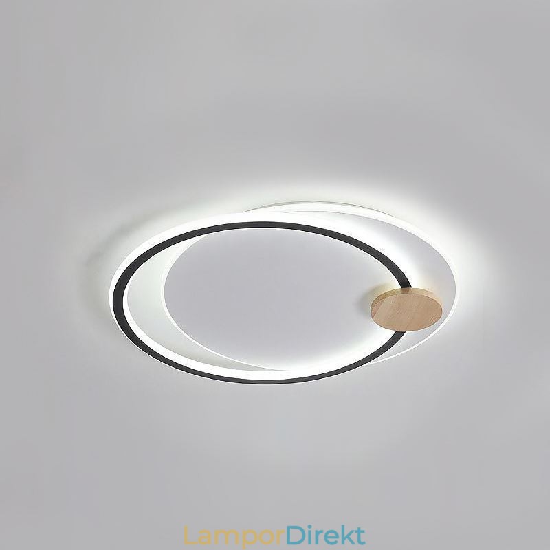 Modern Infälld Taklampa Med 2 Ringar I Akryl