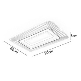 Rektangulär Infälld Taklampa Minimalistisk Akryl Ultratunn Taklampa