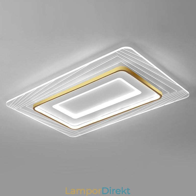 Rektangulär Infälld Taklampa Minimalistisk Akryl Ultratunn Taklampa