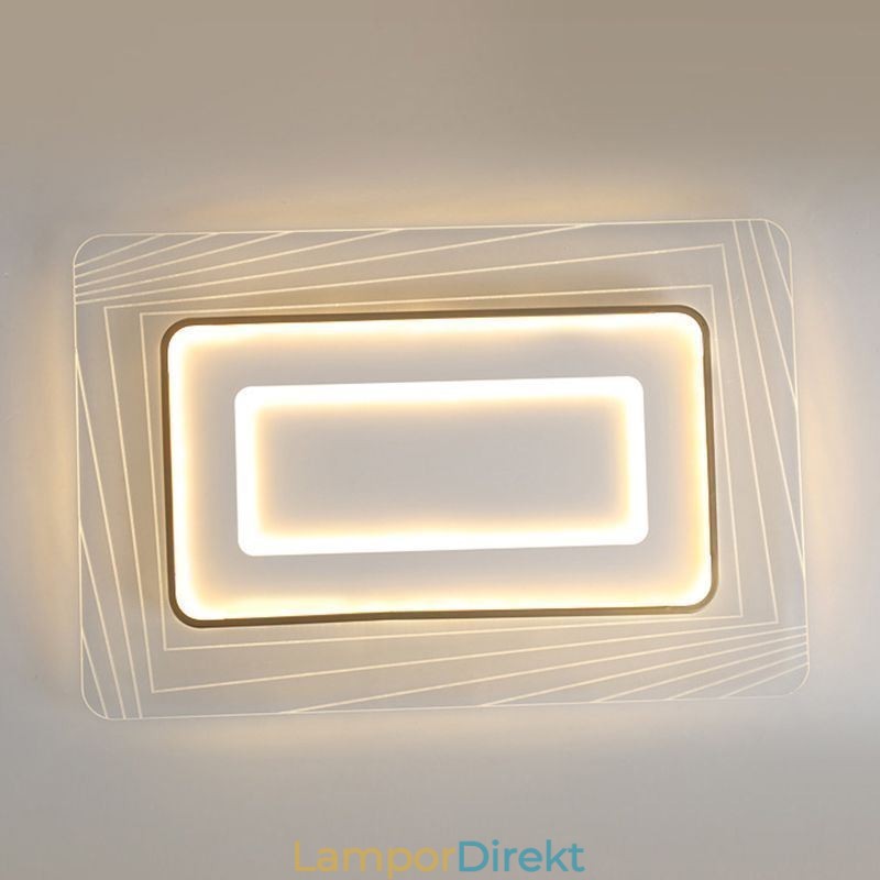 Rektangulär Infälld Taklampa Minimalistisk Akryl Ultratunn Taklampa