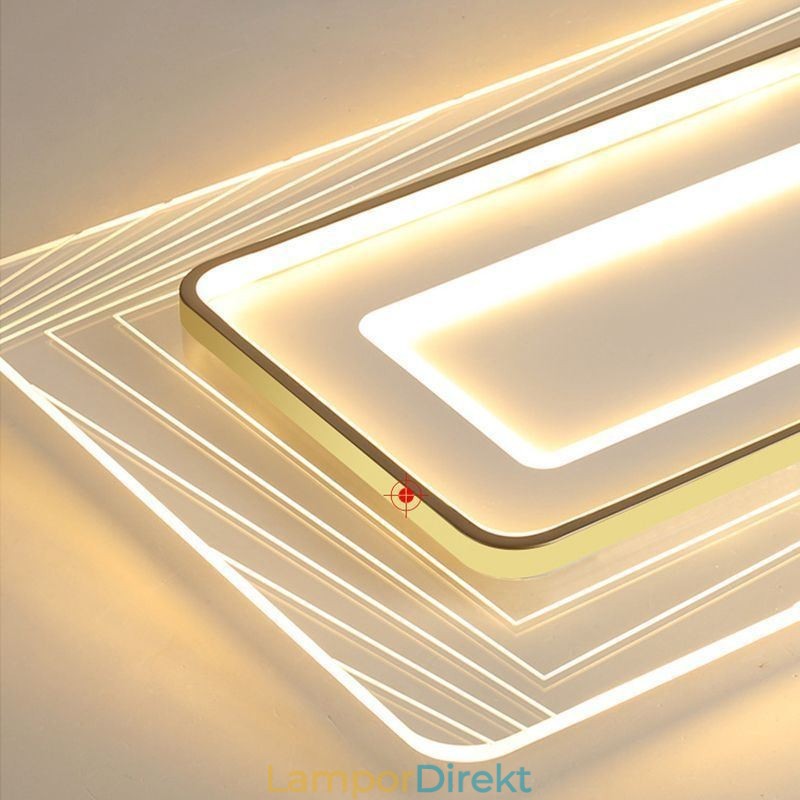 Rektangulär Infälld Taklampa Minimalistisk Akryl Ultratunn Taklampa