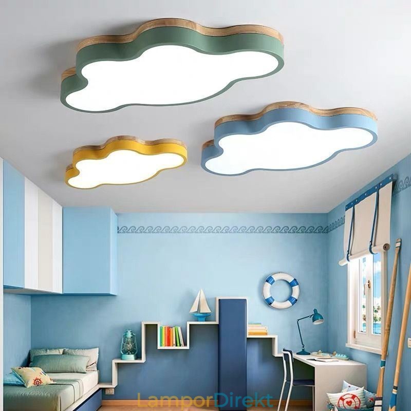 Flush Mount Modern Creative Acrylic Cloud Shape Taklampa Barn