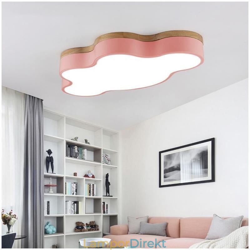 Flush Mount Modern Creative Acrylic Cloud Shape Taklampa Barn