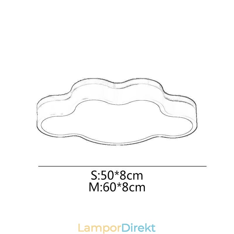 Flush Mount Modern Creative Acrylic Cloud Shape Taklampa Barn