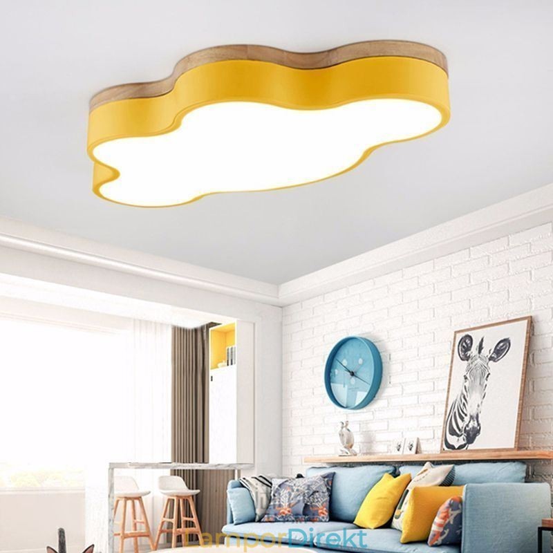 Flush Mount Modern Creative Acrylic Cloud Shape Taklampa Barn