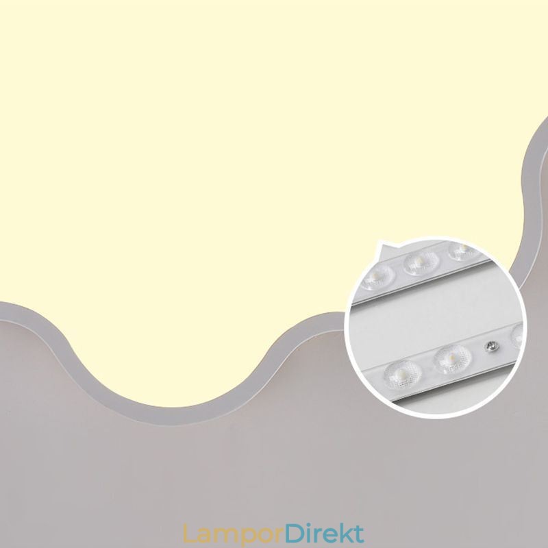 Flush Mount Modern Creative Acrylic Cloud Shape Taklampa Barn