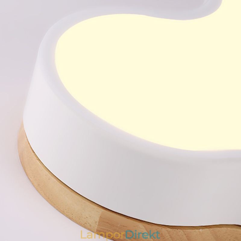 Flush Mount Modern Creative Acrylic Cloud Shape Taklampa Barn