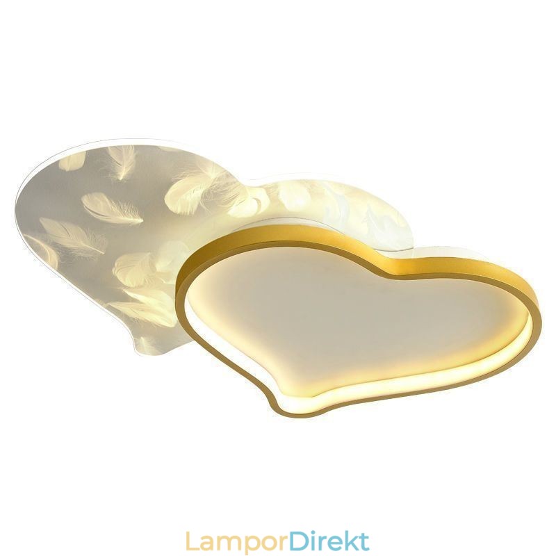 Modern Lights Heart Shape Flush Mount Taklampa Girls