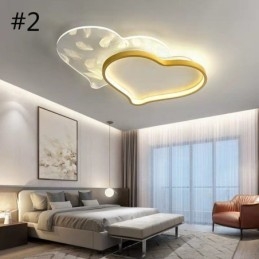Modern Lights Heart Shape Flush Mount Taklampa Girls