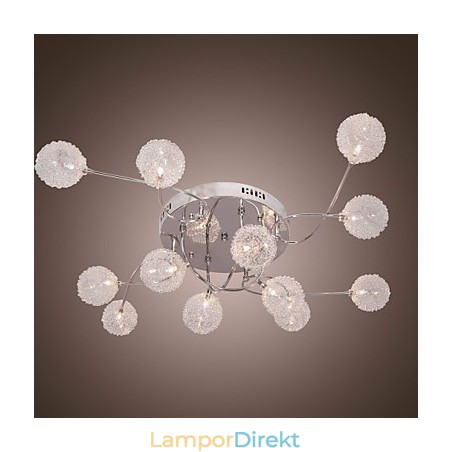 G4 12 Ljus Iron Flush Mount Light Med Aluminiumskärmar G4 12 Ljus Iron Flush Mount Light Med Aluminiumskärmar