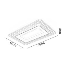 Rektangulär Infälld Minimalistisk Akryl Ultratunn Taklampa
