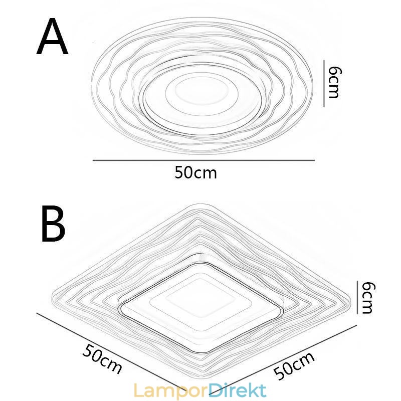 Infälld Taklampa Minimalistisk Akryl Ultratunn Taklampa