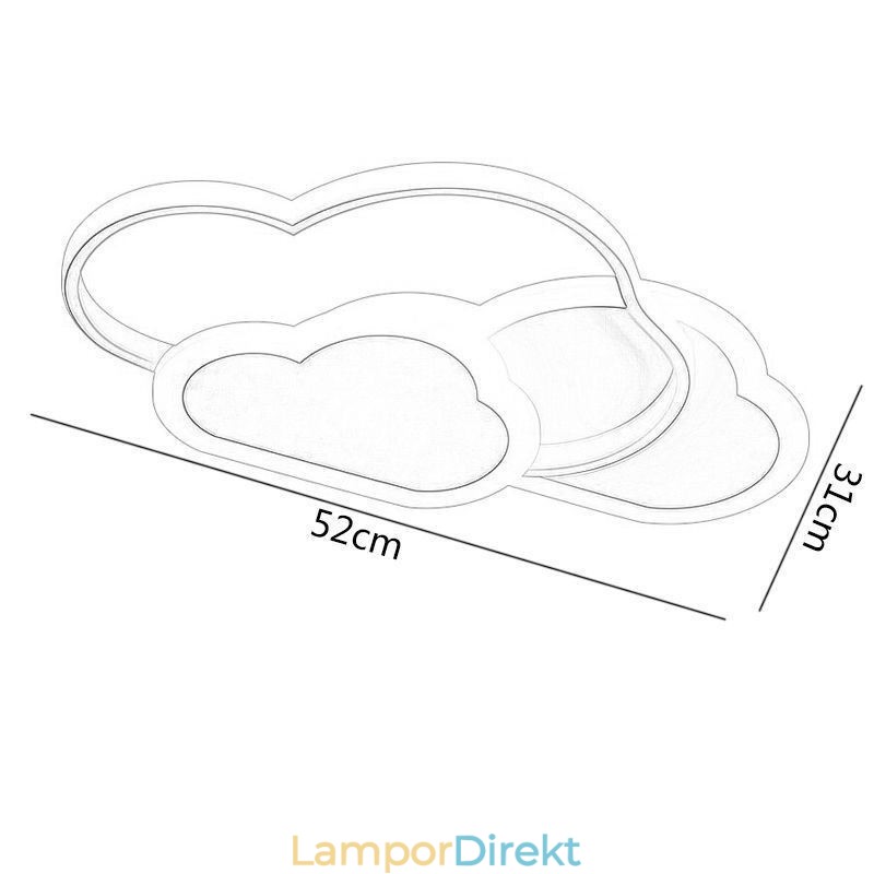 Moderna Kreativa Akryllampor I Molnform Infälld Taklampa
