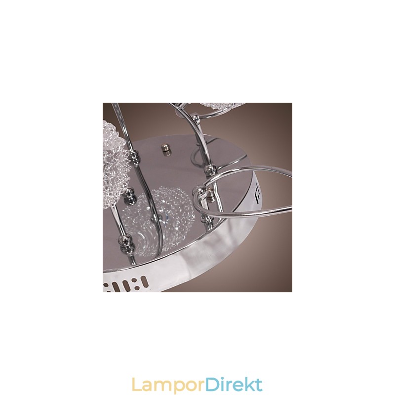 G4 12 Ljus Iron Flush Mount Light Med Aluminiumskärmar
