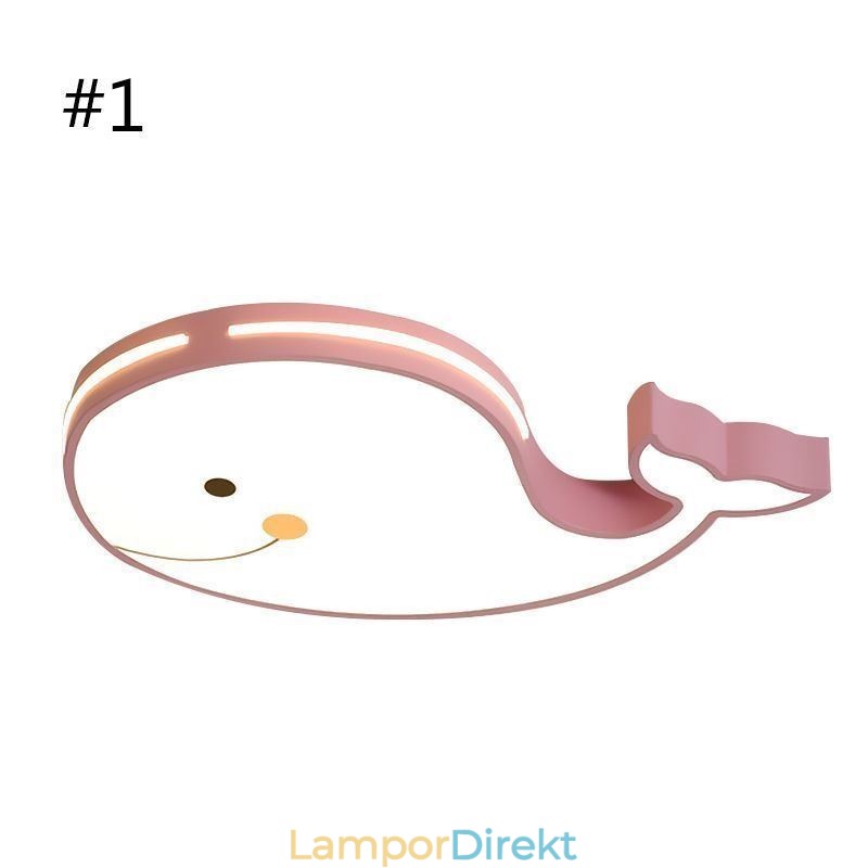 Delfinmönstrad Dimbar Taklampa Kreativ Takarmatur Barn