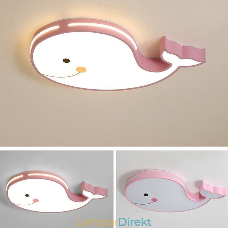 Delfinmönstrad Dimbar Taklampa Kreativ Takarmatur Barn