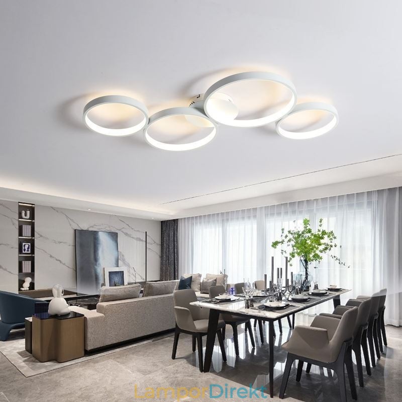 Taklampa 7200Lm 4 Ringar Belysningsarmatur