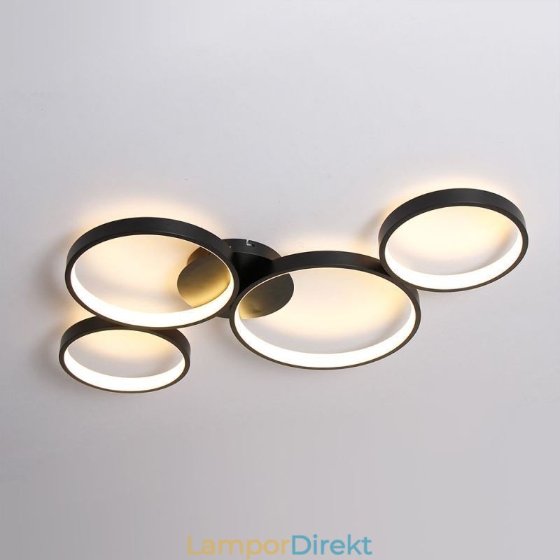 Taklampa 7200Lm 4 Ringar Belysningsarmatur