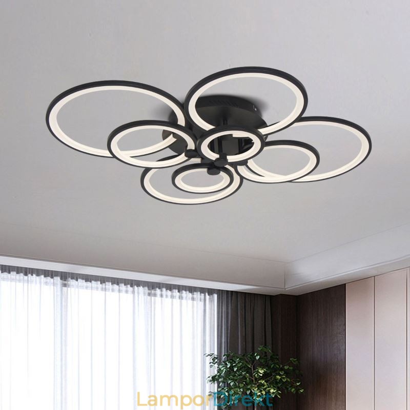 Dimbar Taklampa Modern Ring Circle Flush Mount Taklampa