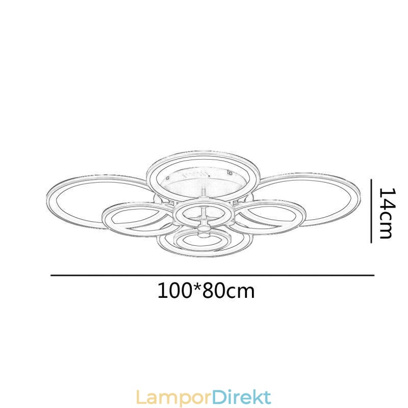 Dimbar Taklampa Modern Ring Circle Flush Mount Taklampa