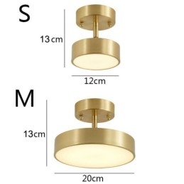 Guld Koppar Mini Rund Taklampa