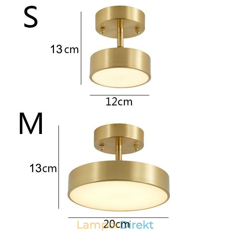 Guld Koppar Mini Rund Taklampa