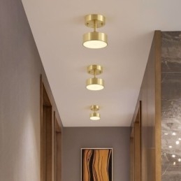 Guld Koppar Mini Rund Taklampa