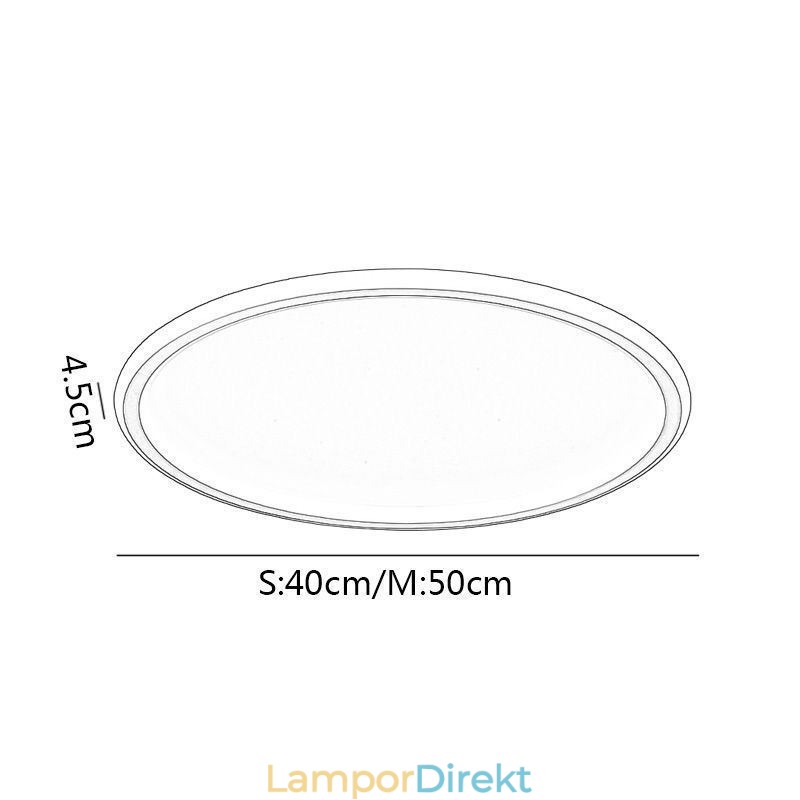 Infällt Takljus Rund Ljusarmatur Tricolor Dimning