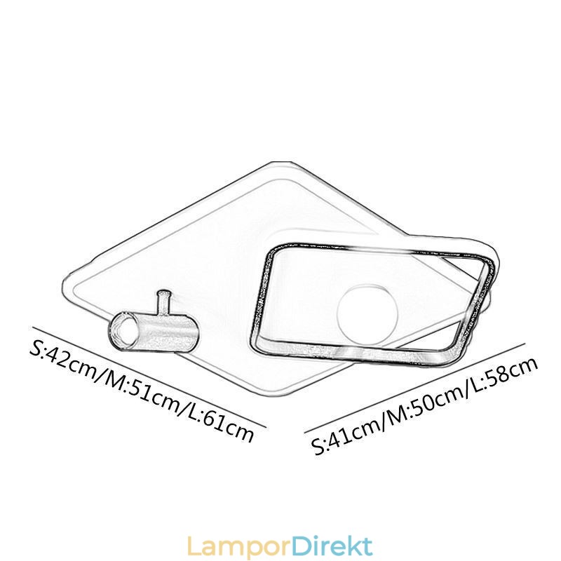 Infälld Akryl Fyrkantig Taklampa Spotlight