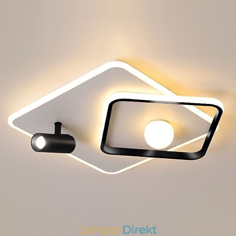 Infälld Akryl Fyrkantig Taklampa Spotlight