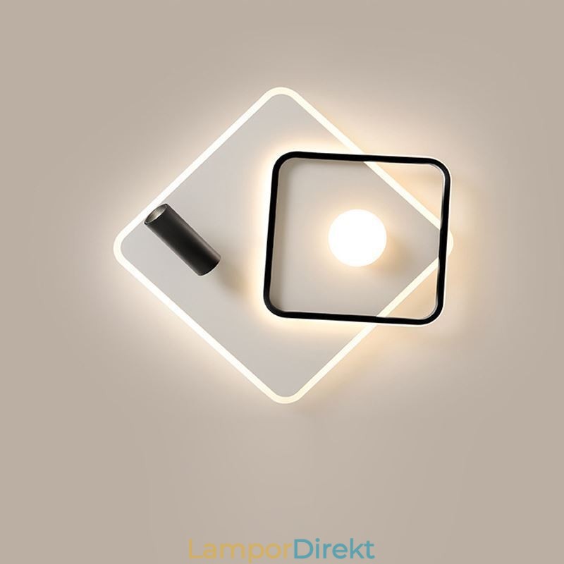 Infälld Akryl Fyrkantig Taklampa Spotlight