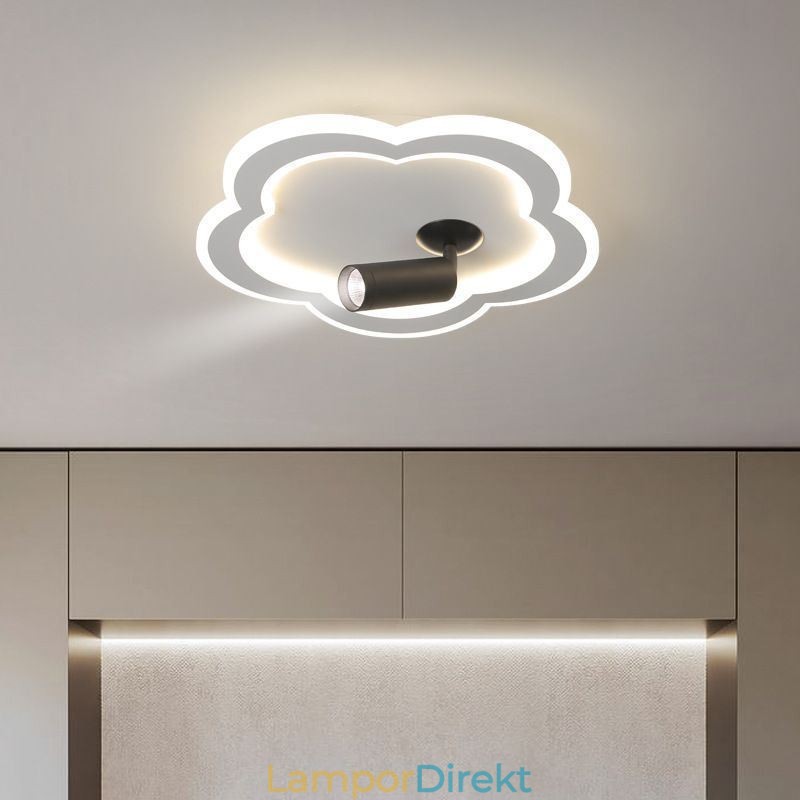 Infälld Taklampa I Blomform I Akryl