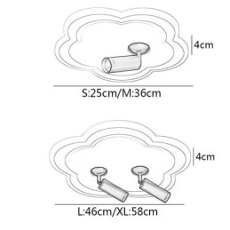 Infälld Taklampa I Blomform I Akryl