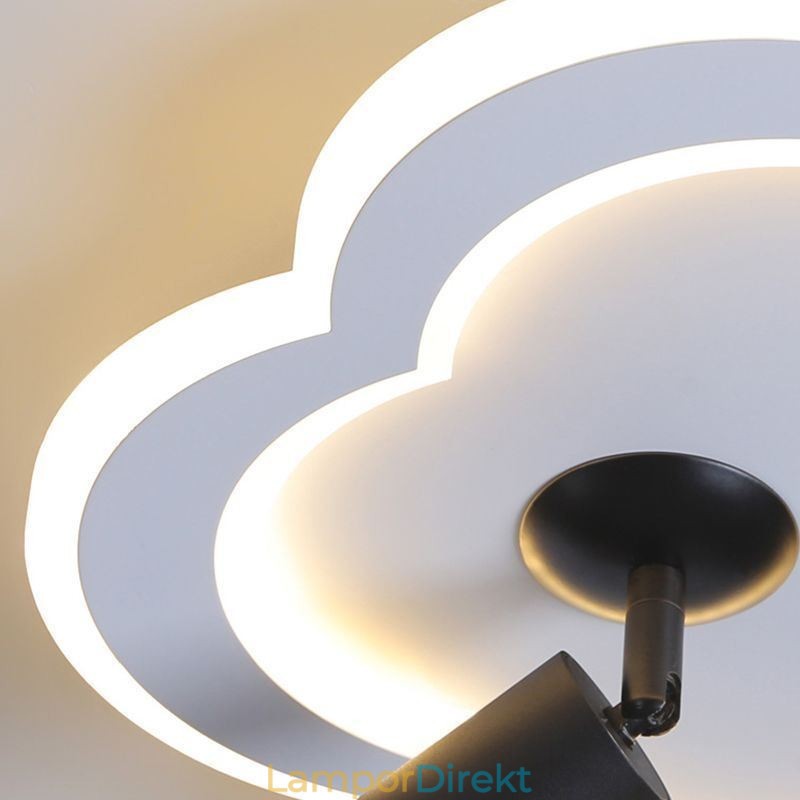 Infälld Taklampa I Blomform I Akryl