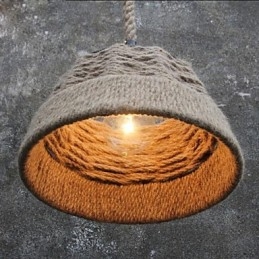 Retro Handgjord Hamparep County Ljuskrona Lampa I Industriell Lantlig Stil