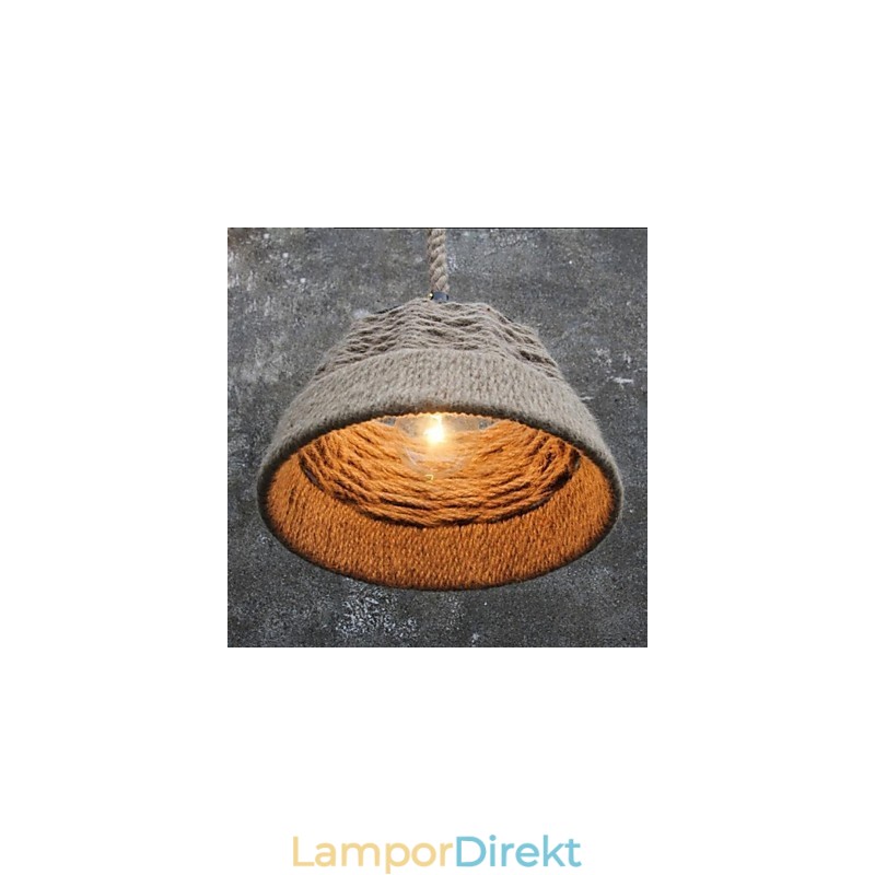 Retro Handgjord Hamparep County Ljuskrona Lampa I Industriell Lantlig Stil
