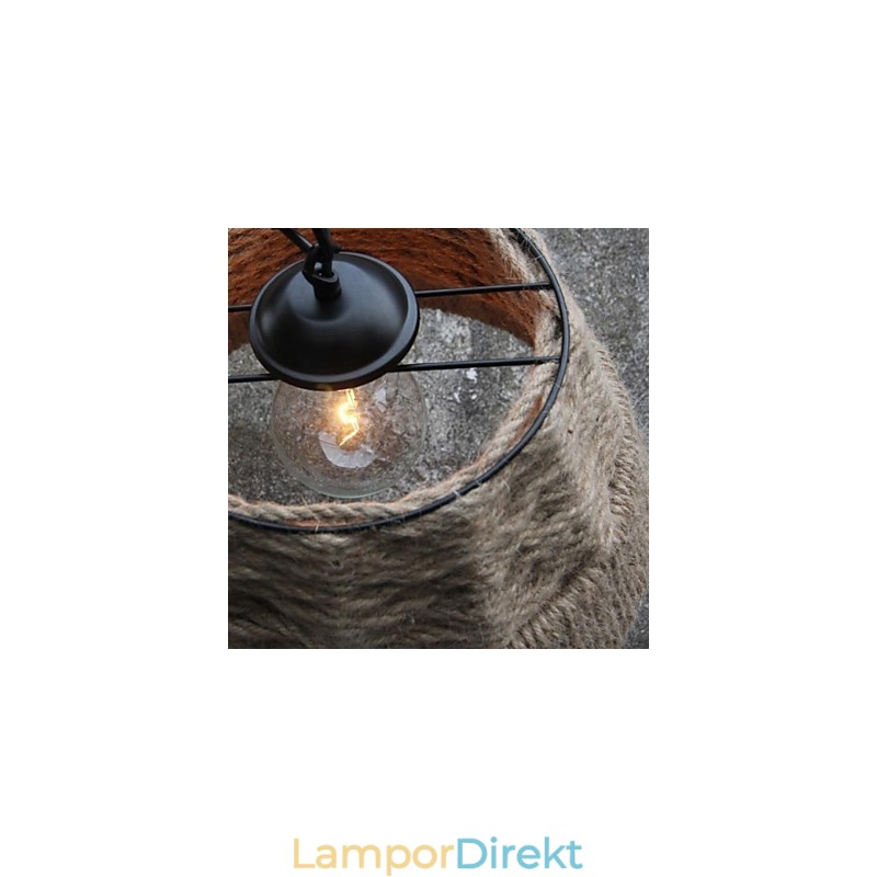 Retro Handgjord Hamparep County Ljuskrona Lampa I Industriell Lantlig Stil
