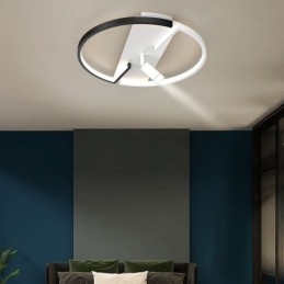 Taklampa Svart & Vit Akrylbelysning Spotlight