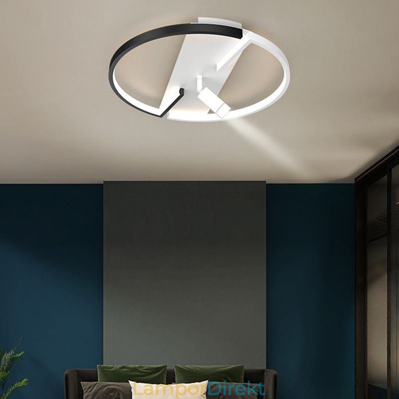 Taklampa Svart & Vit Akrylbelysning Spotlight