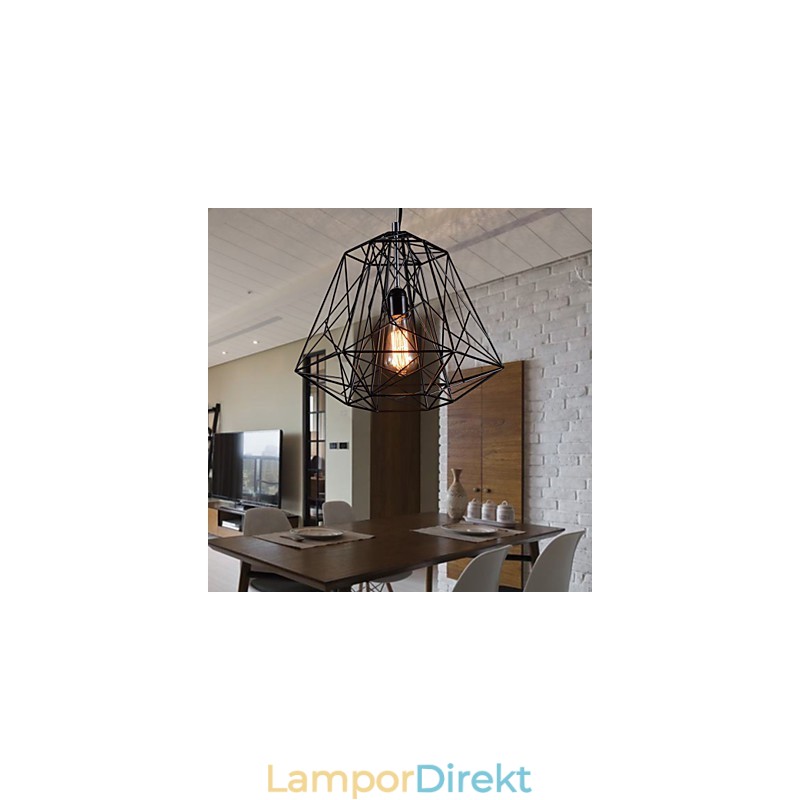 Hänge I Svart Flätad Lampskärm