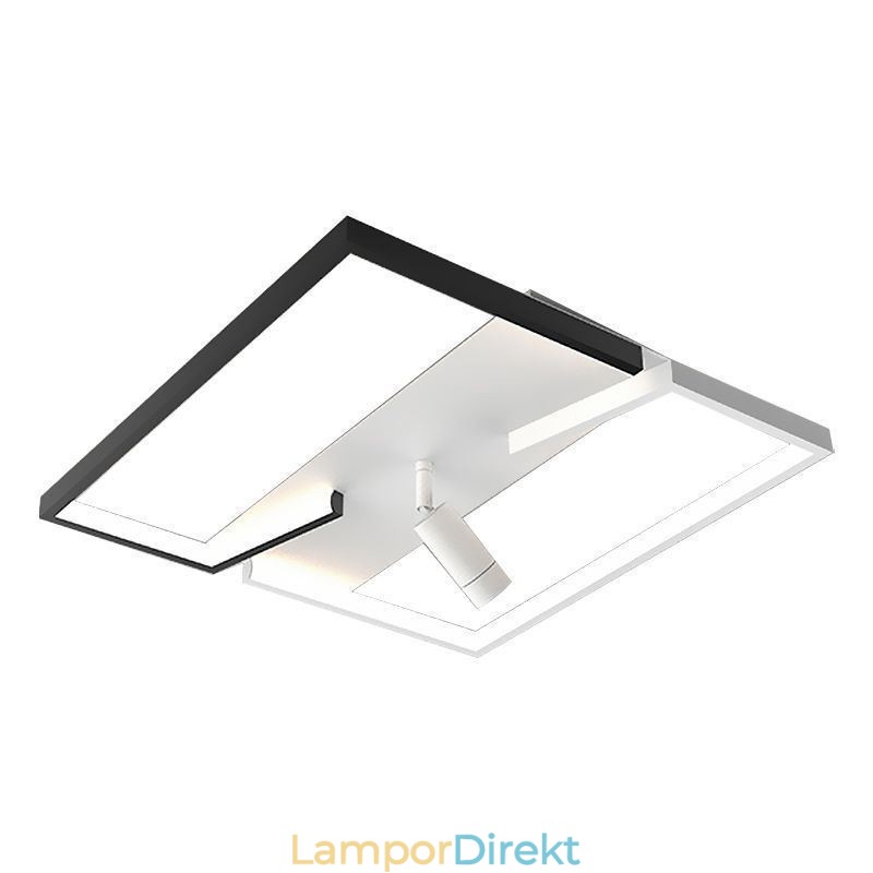 Taklampa Svart & Vit Akrylbelysning Spotlight