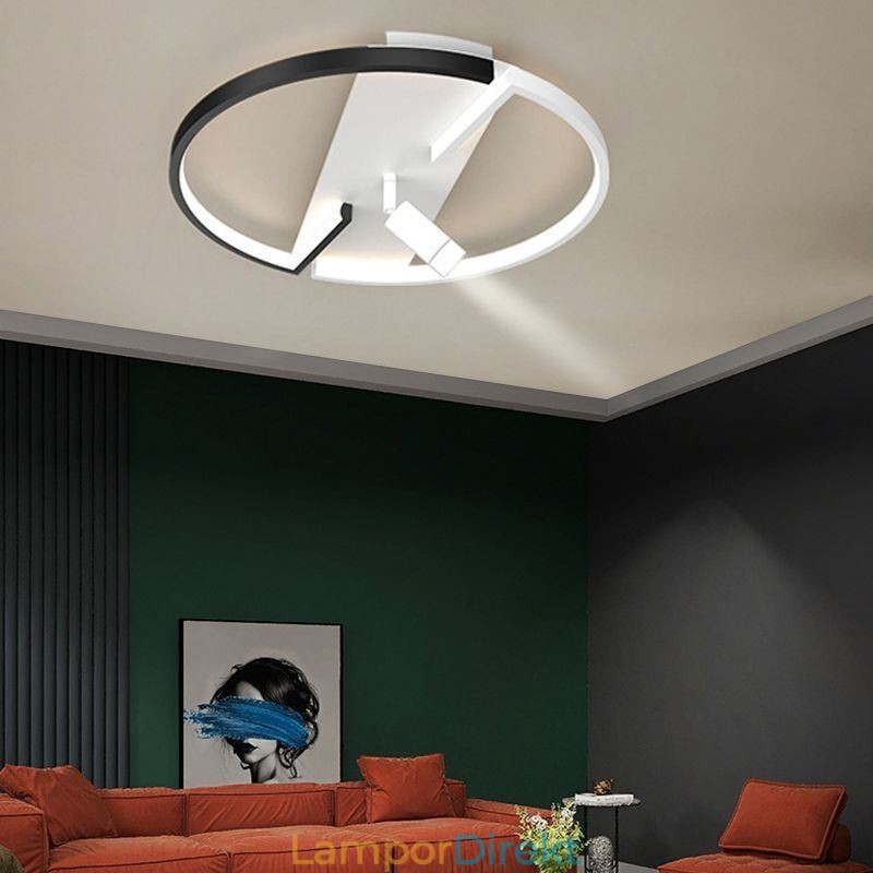 Taklampa Svart & Vit Akrylbelysning Spotlight