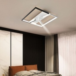 Taklampa Svart & Vit Akrylbelysning Spotlight