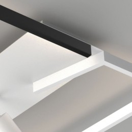 Taklampa Svart & Vit Akrylbelysning Spotlight