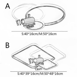 Taklampa Creative Akryl Flush Mount Spotlight