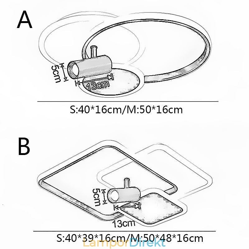 Taklampa Creative Akryl Flush Mount Spotlight