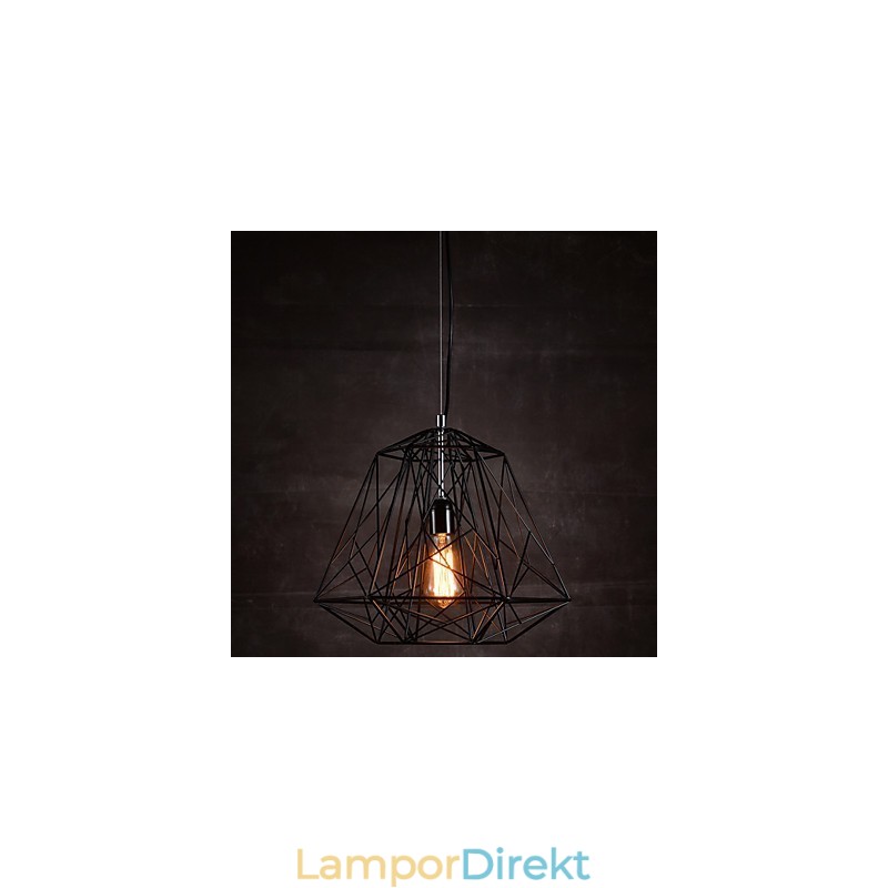 Hänge I Svart Flätad Lampskärm