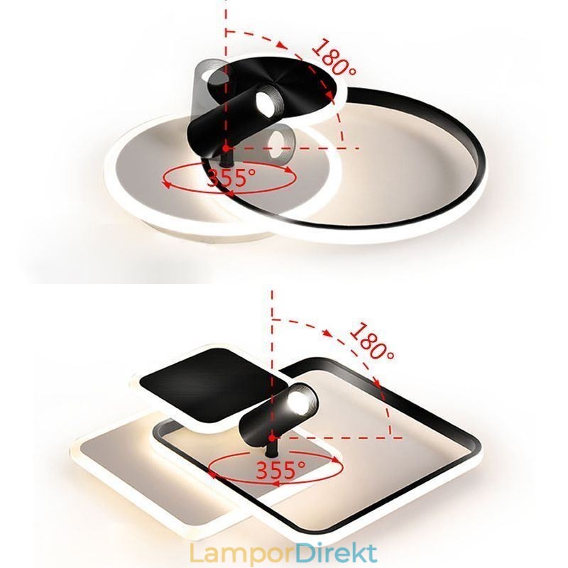 Taklampa Creative Akryl Flush Mount Spotlight