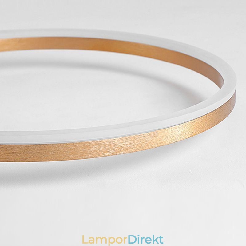 Taklampa Borstad Guld Halo Ring Belysning Spotlight